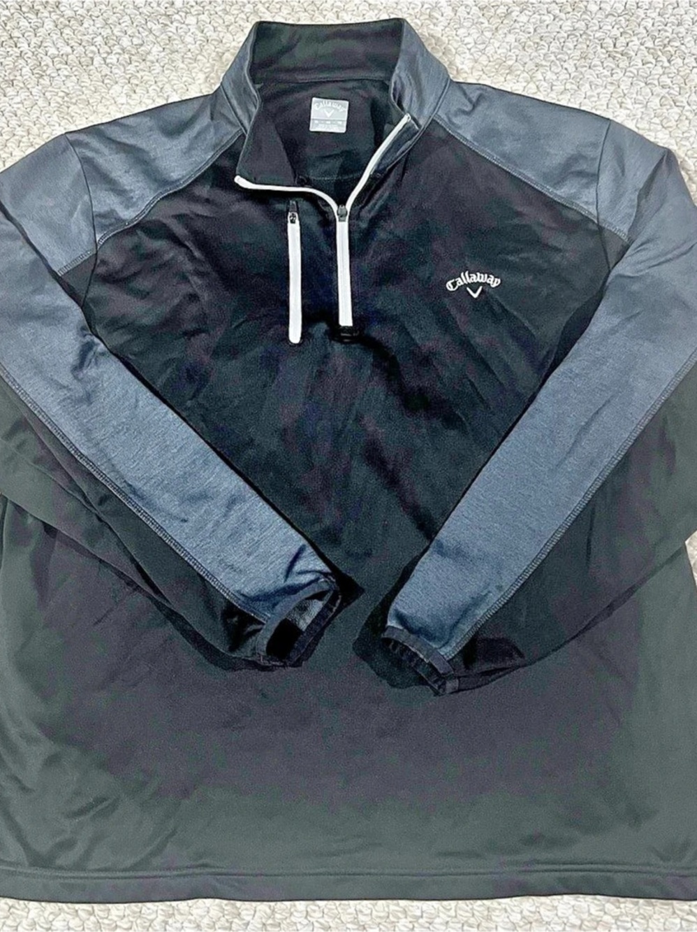 Callaway Weather Series Half-Zip Golf Pullover Men's Black & Gray XL
